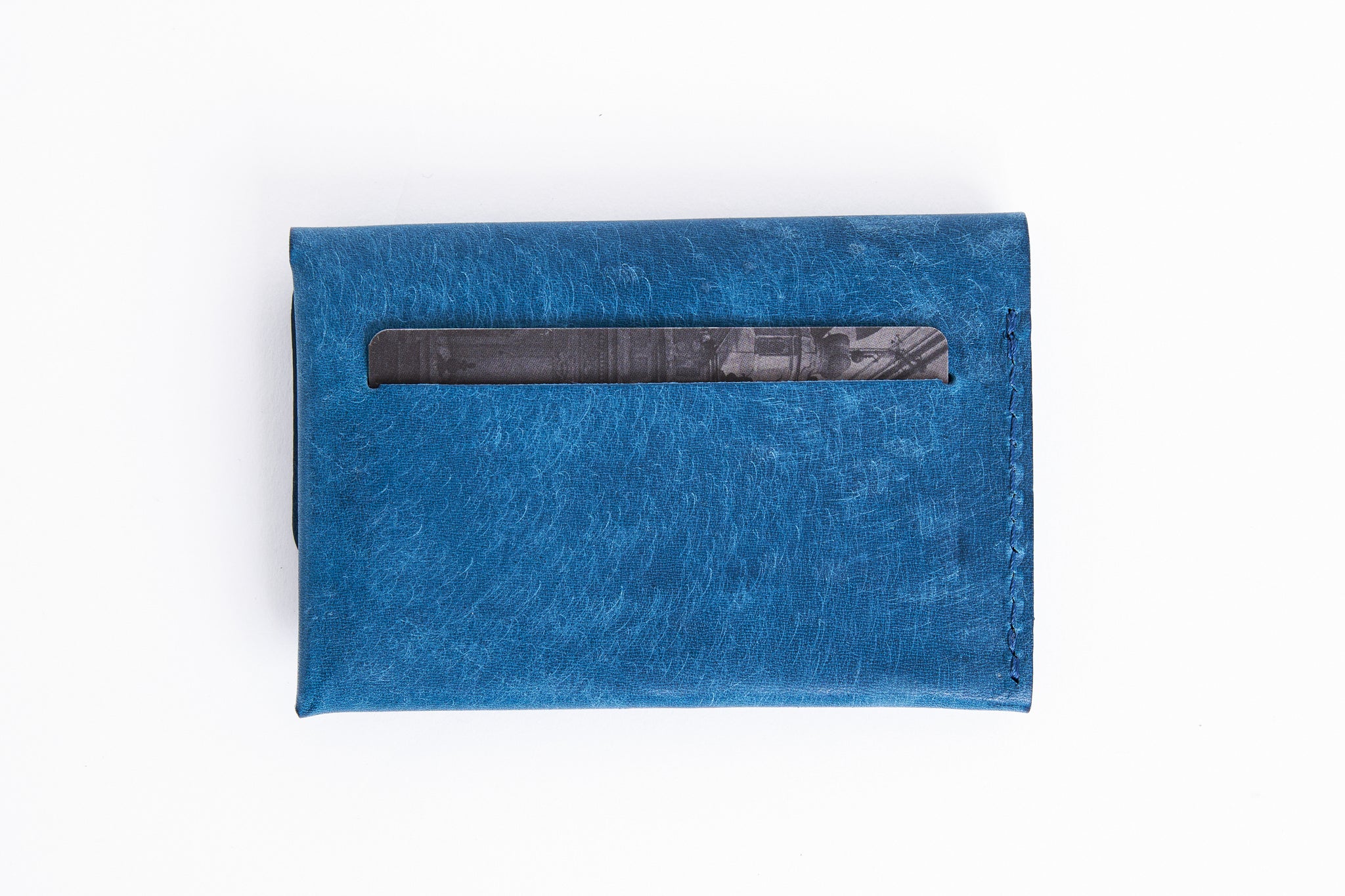 Mini Pocket Wallet made from Veg Tanned Leather, ages beautifully.