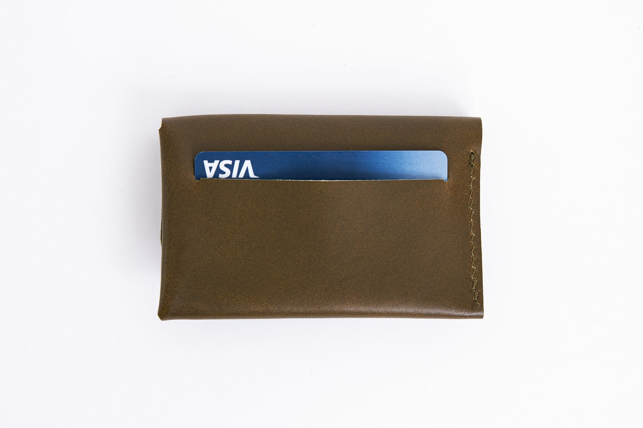 Mini leather wallet green