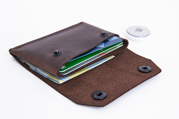 Leather AirTag Wallet Card Holder