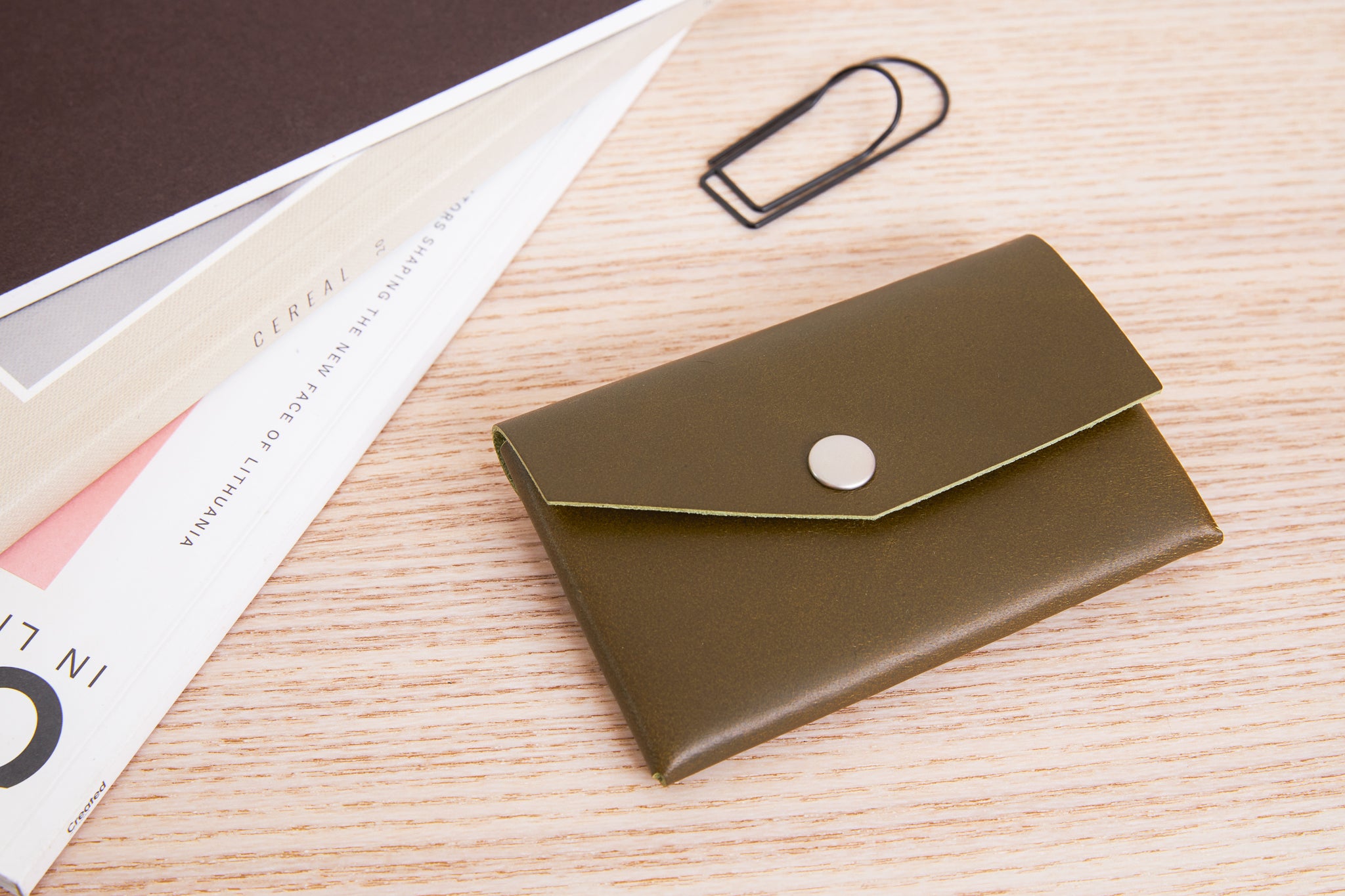 Olive green mini wallet