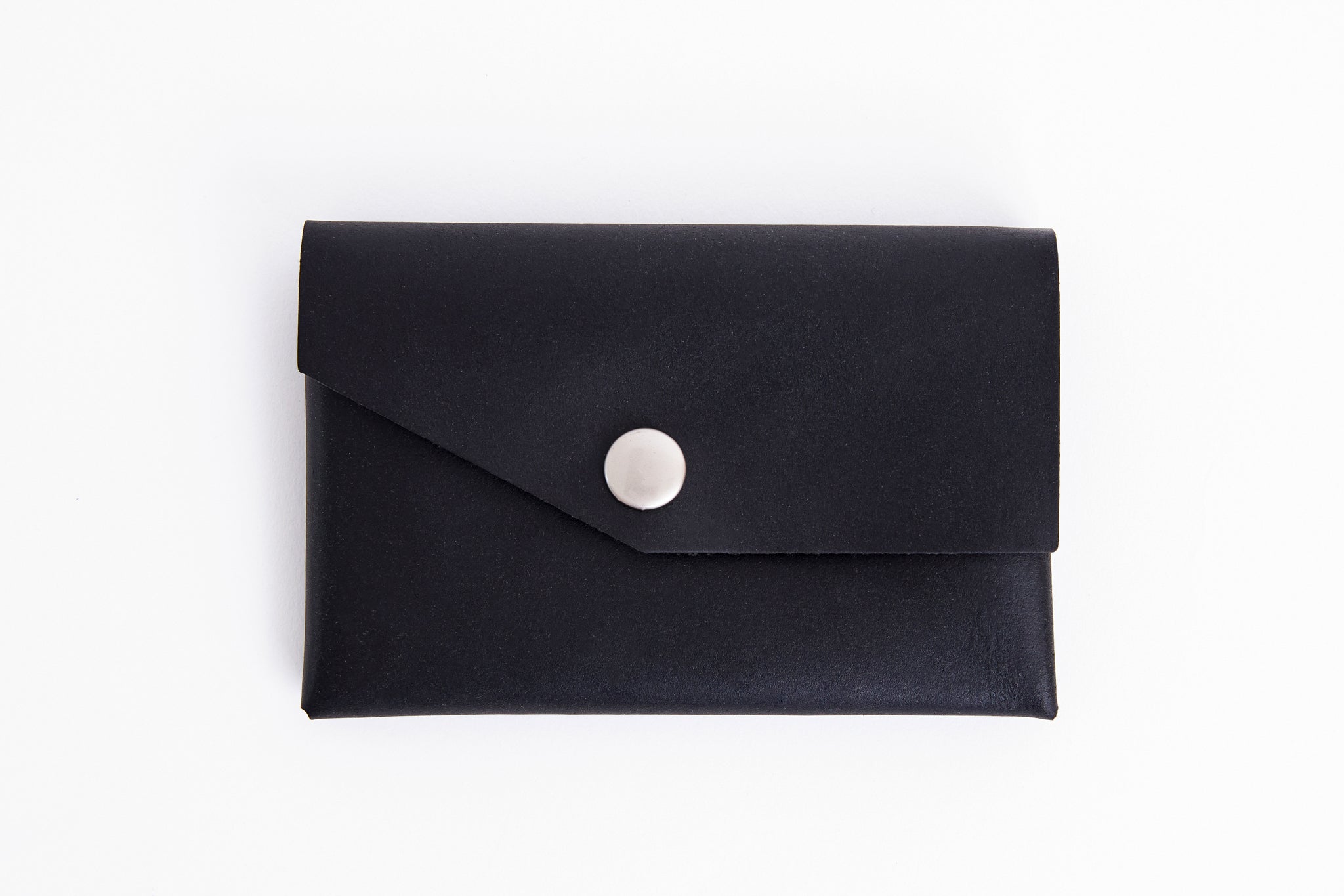 Leather Card Wallet/ Classy Black