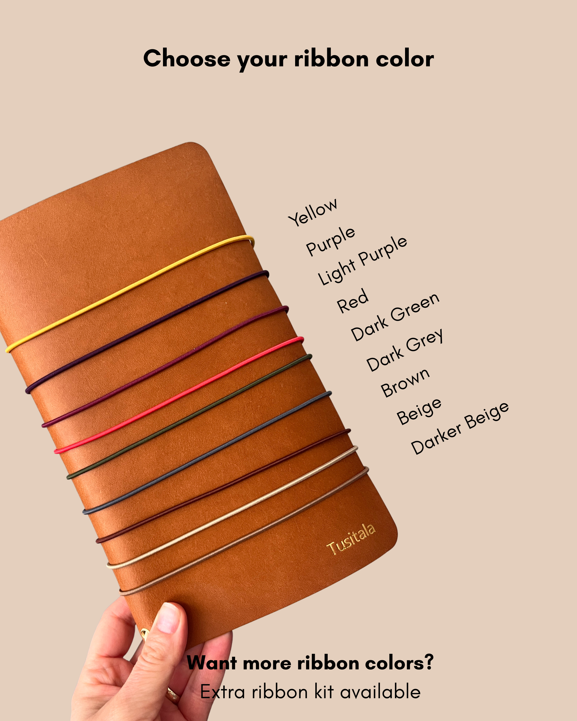 Odinė užrašinė CARRY ALL/ Šviesiai ruda