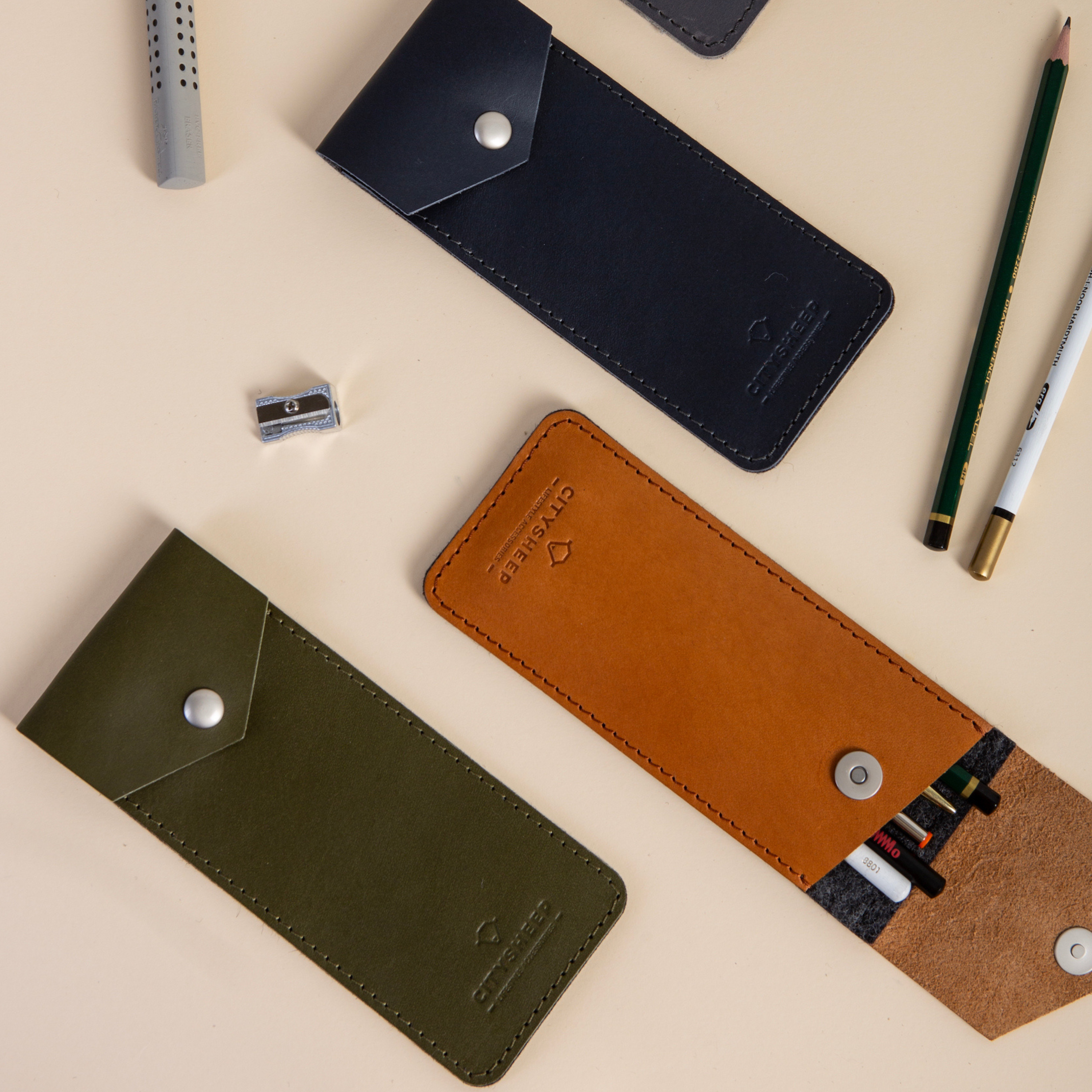 Leather Fountain Pen Case