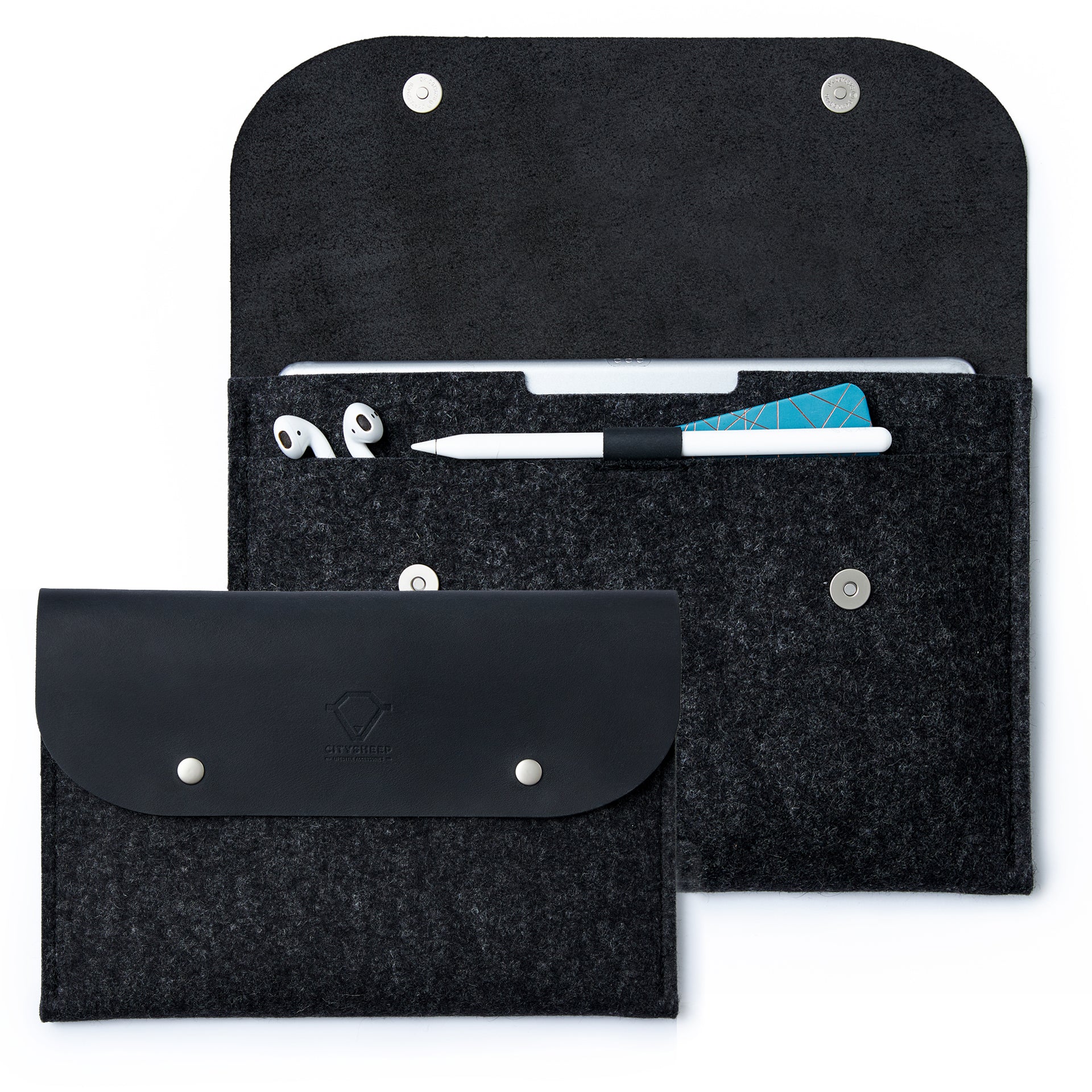 Remarkable 2/ Remarkable Paper Pro case with pen holder Leather and Wool Felt