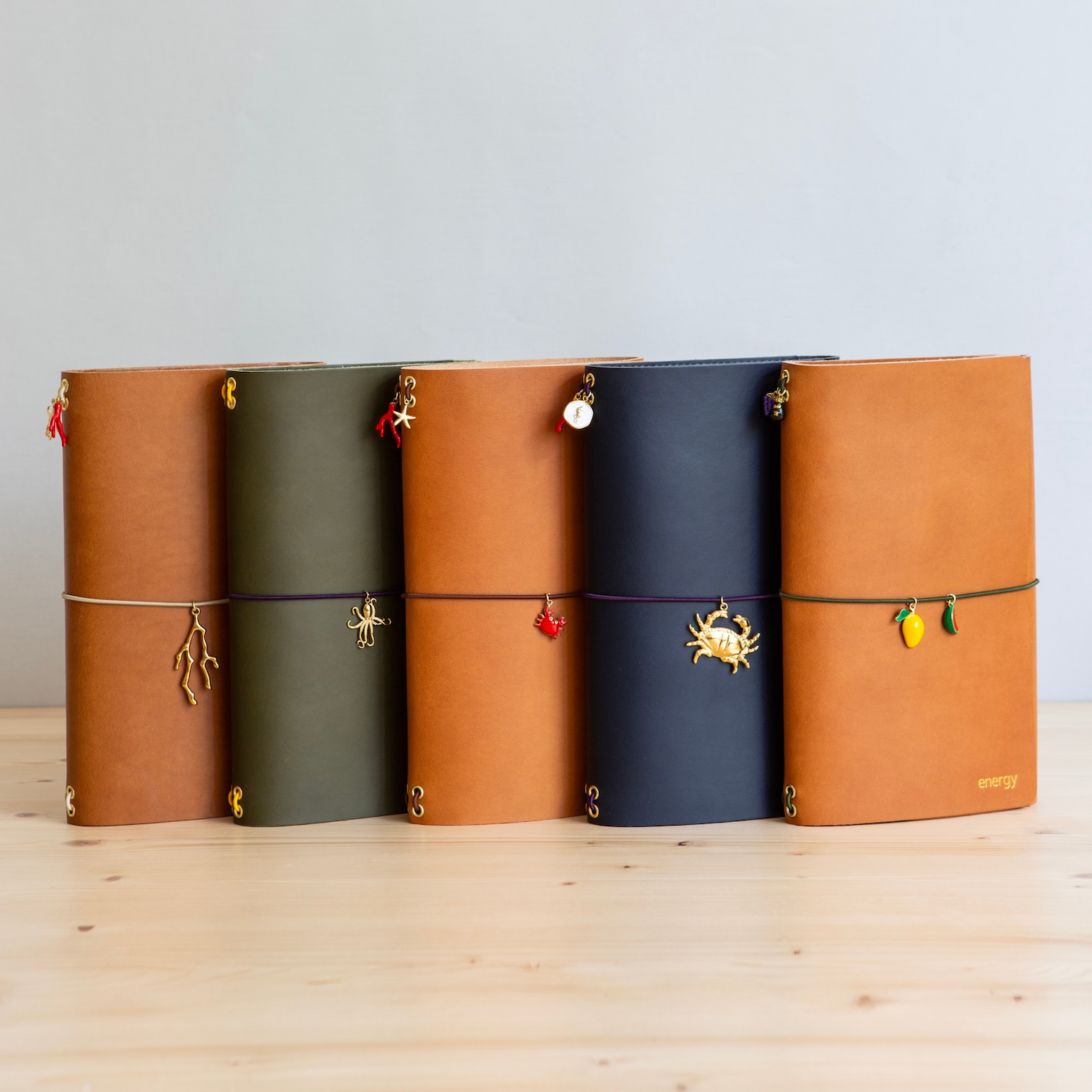 Trifold Leather Journal CARRY ALL/ Deep Blue