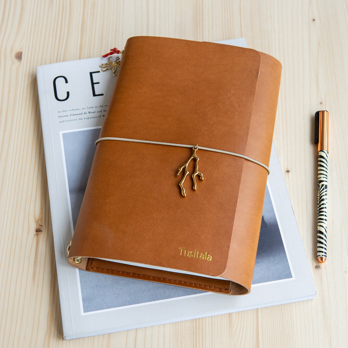 Trifold Leather Journal CARRY ALL/ Whisky