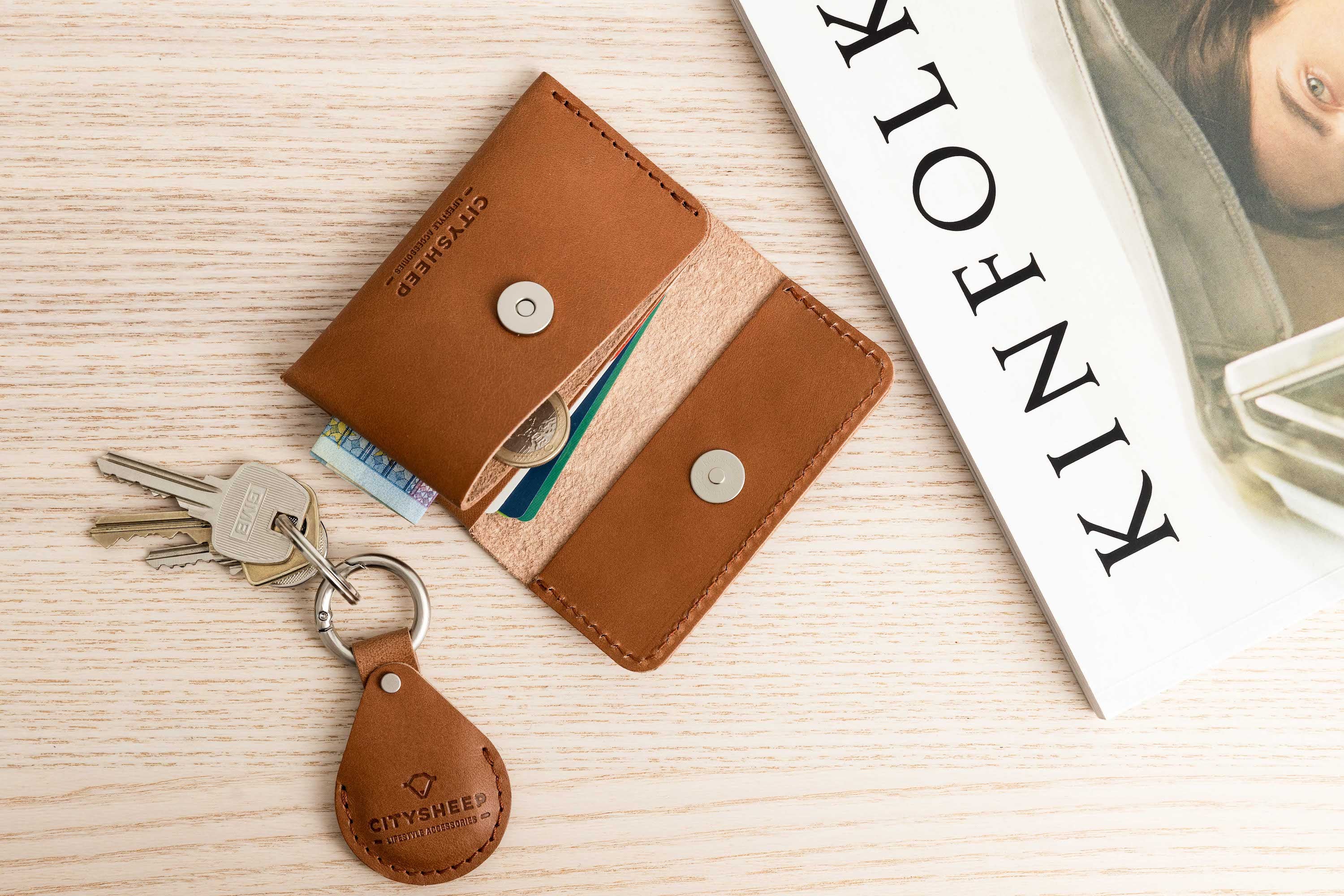 Mini Wallet for Men or Women made from Premium Full Grain Veg Tan leather