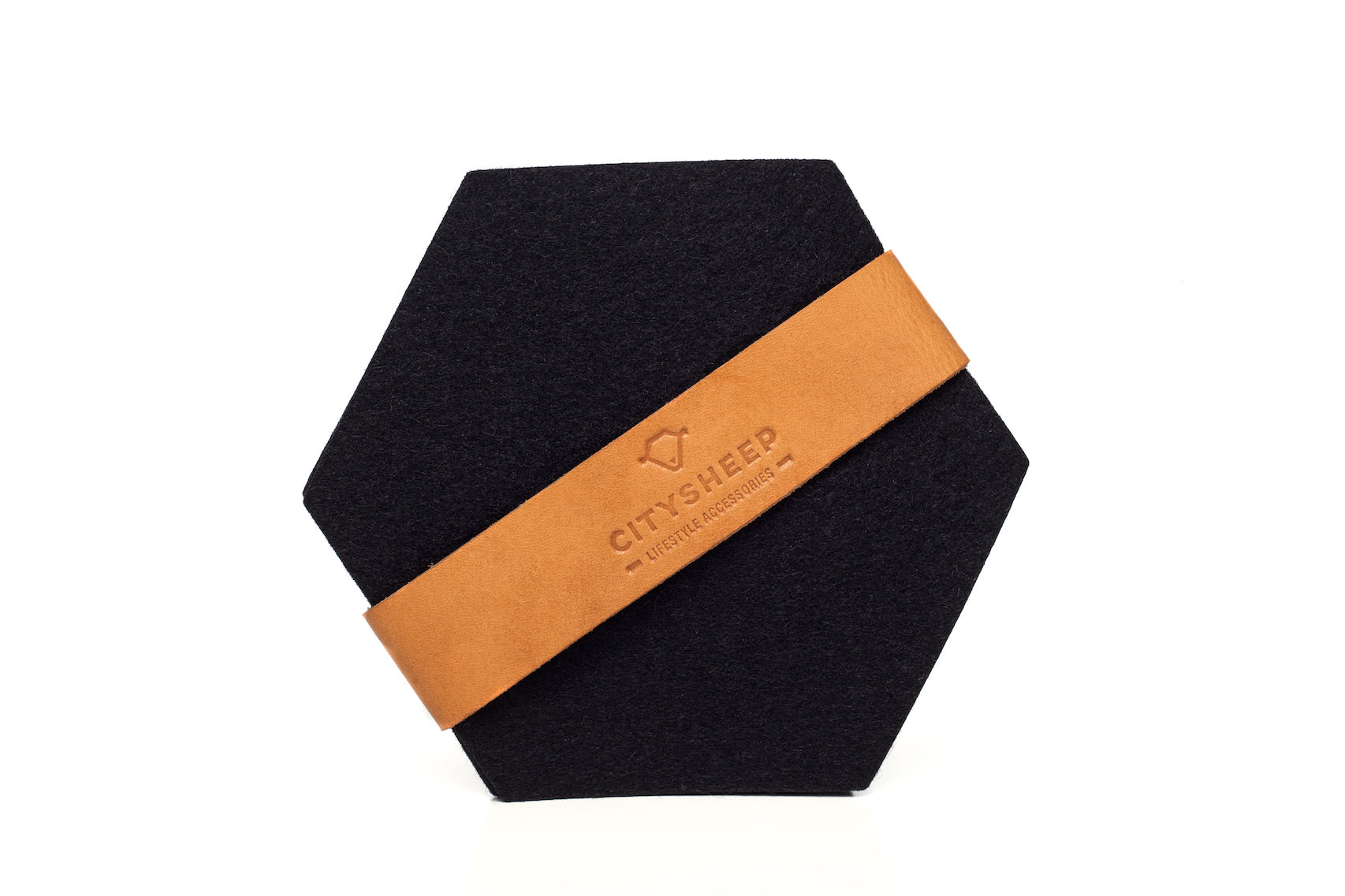 Natural wool felt coasters (set of 4 coasters)