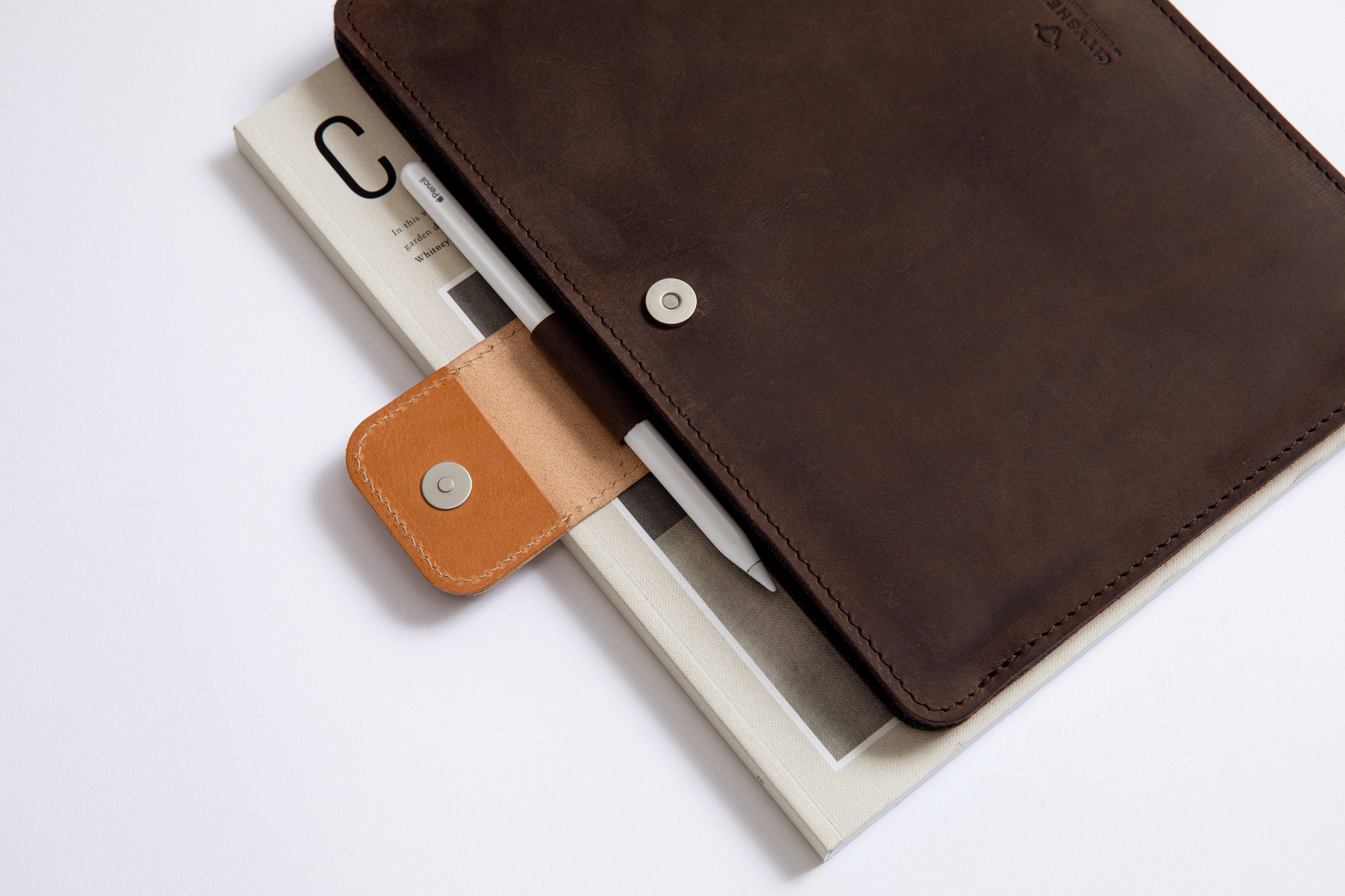 Hand Crafted Brown Leather MacBook Sleeve