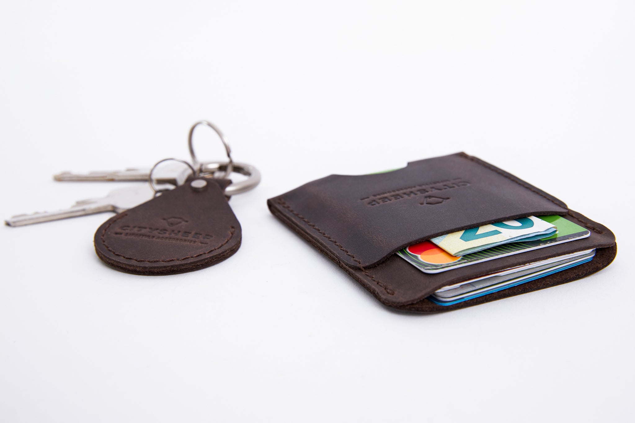 Card holder/ OAK BROWN