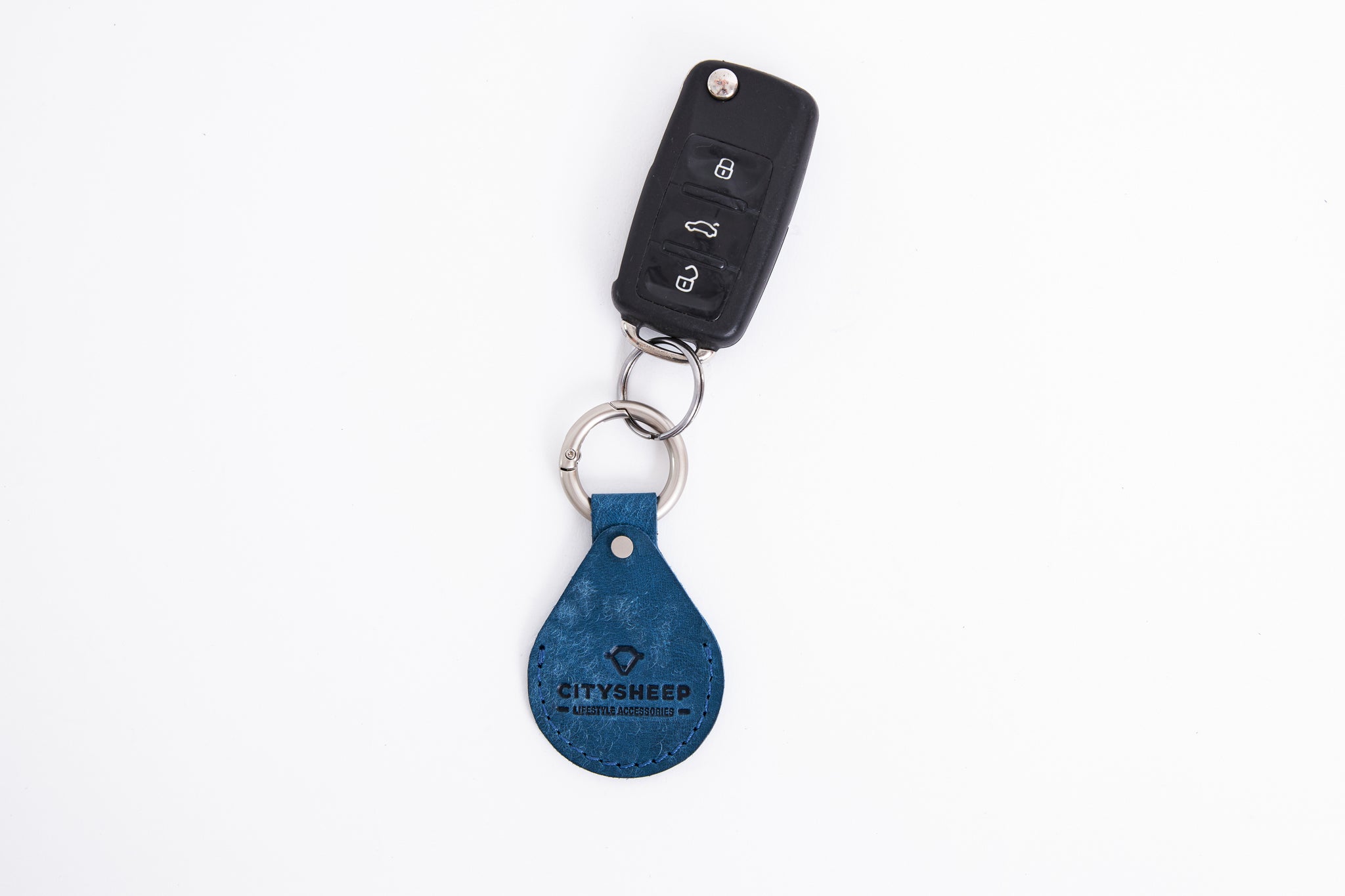 Luxury Leather AirTag keychain