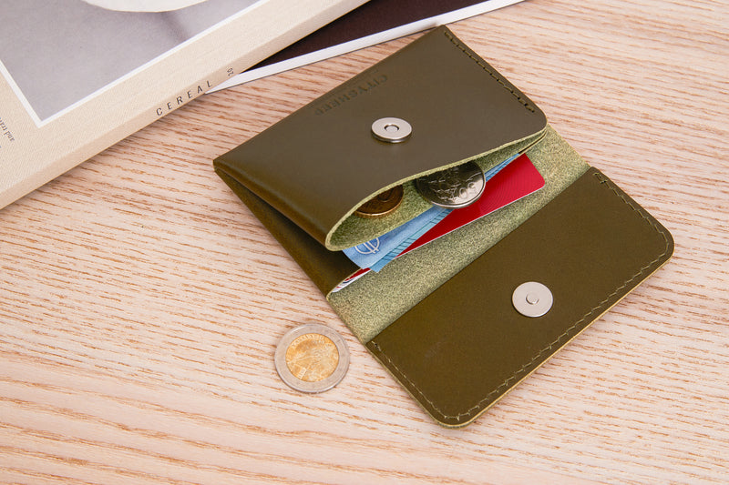 Minimalist wallet/ Olive green