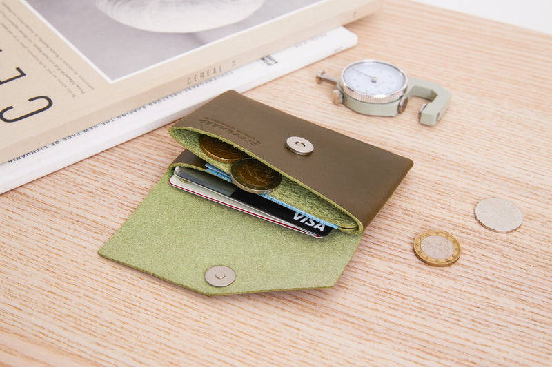Minimalist seamless wallet/ Olive green