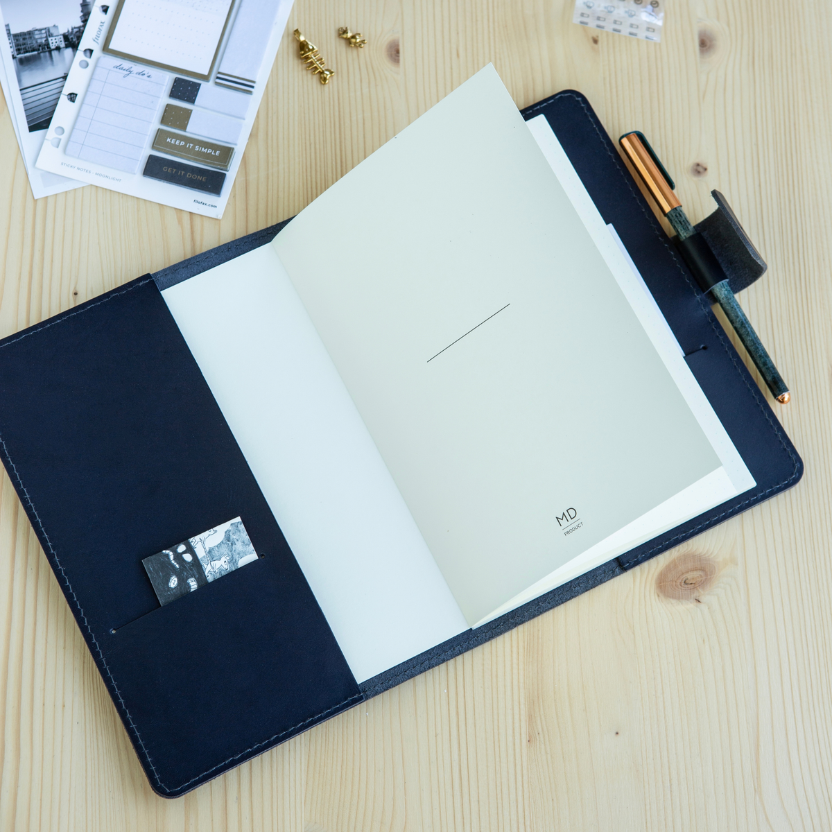 Leather Notebook CLASSIC/ Deep Blue