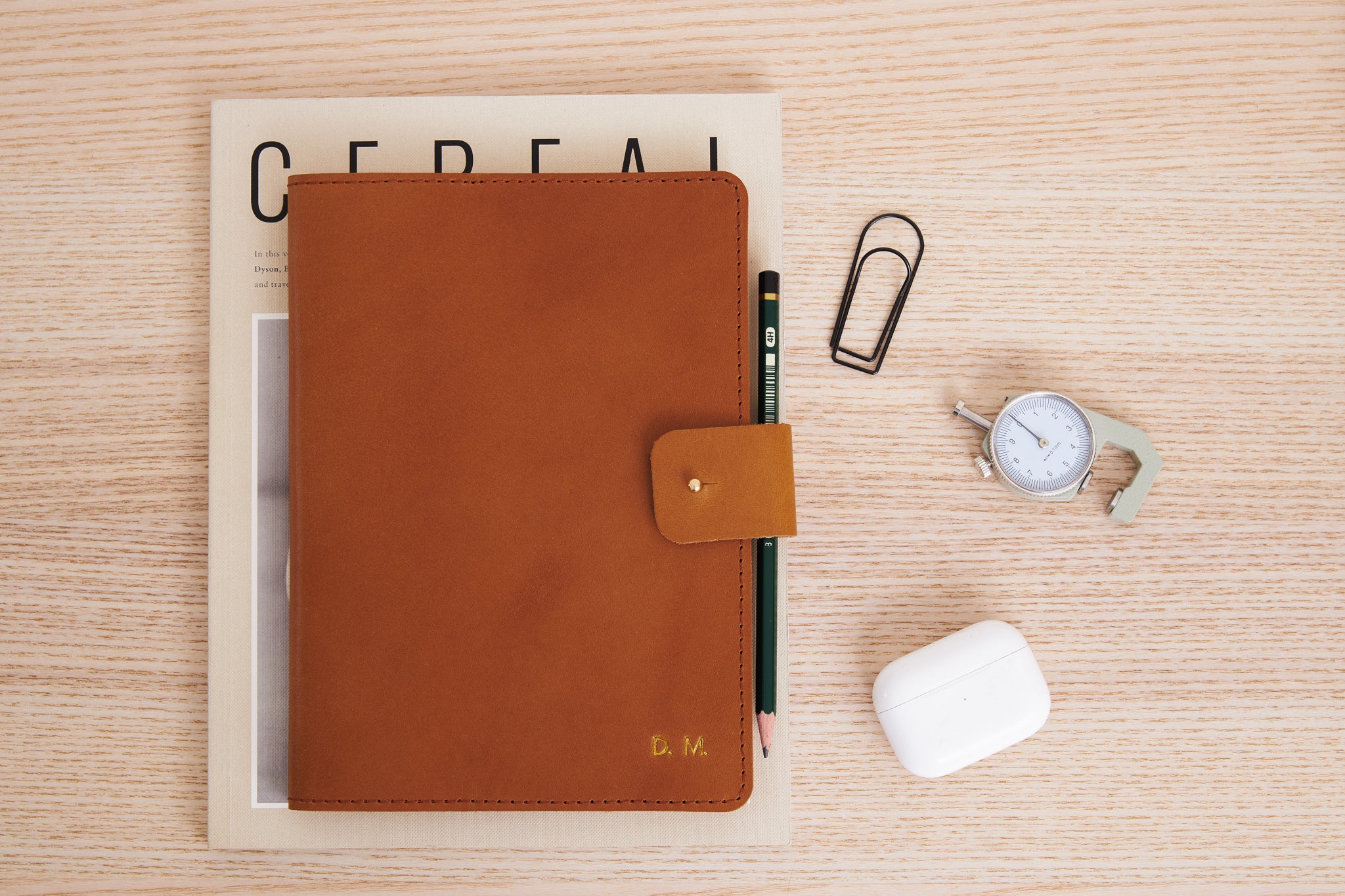 personalised leather notebook