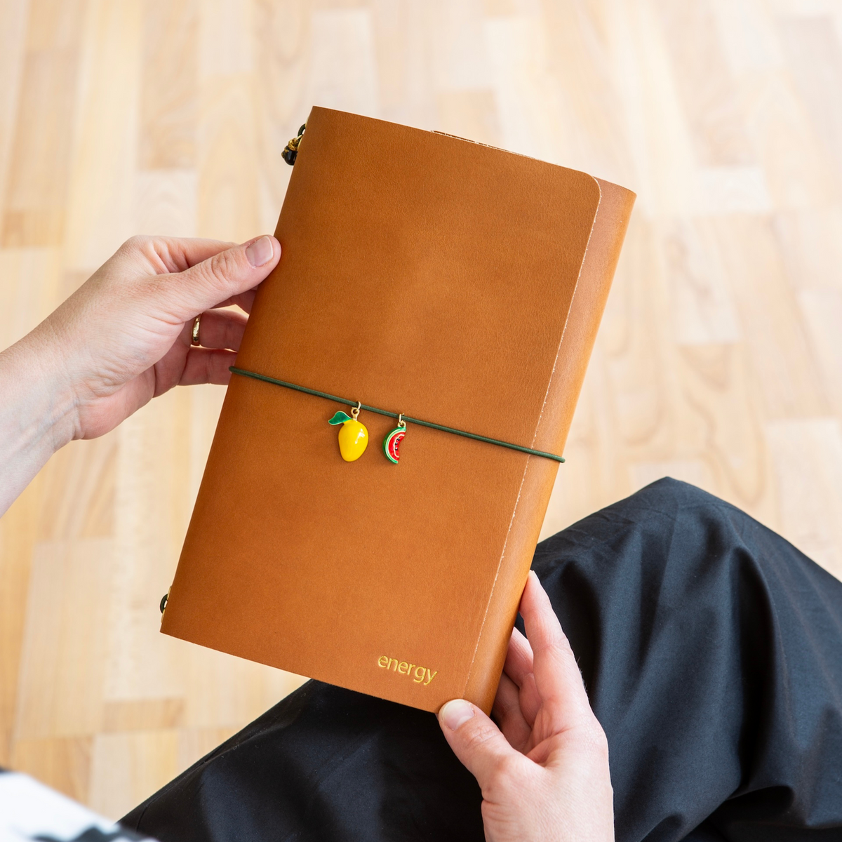 Trifold Leather Journal CARRY ALL/ Whisky