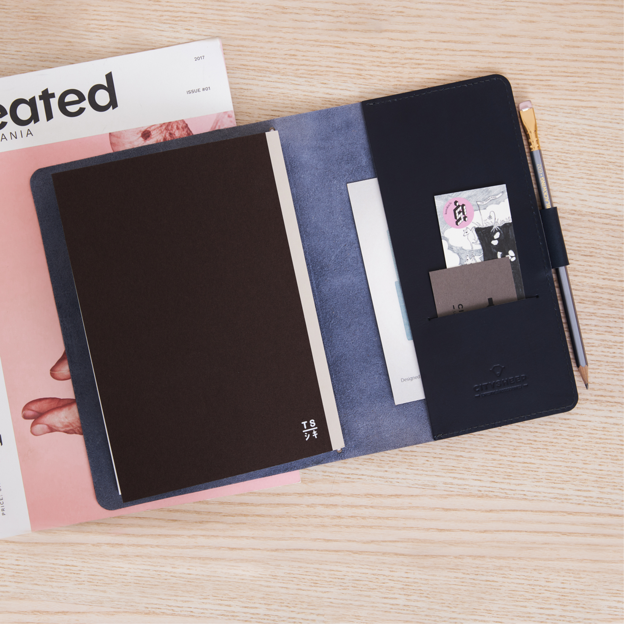 Leather Travel Journal SLIM FIT / Deep Blue