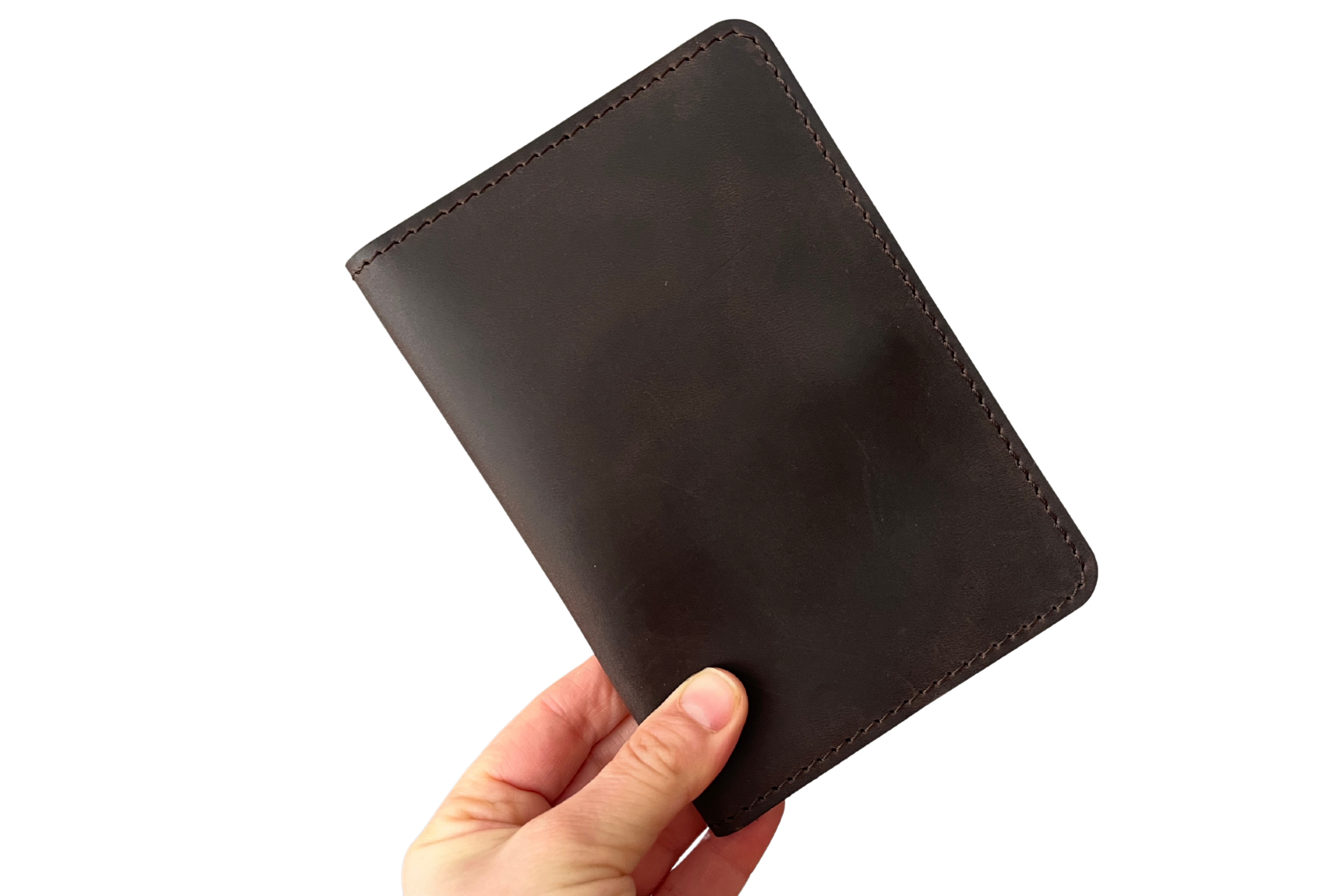 Sleek and minimalist leather family passport holder for 2 or 3 or 4 passport and ID cards. 