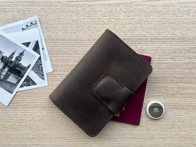 passport travel wallet with airtag