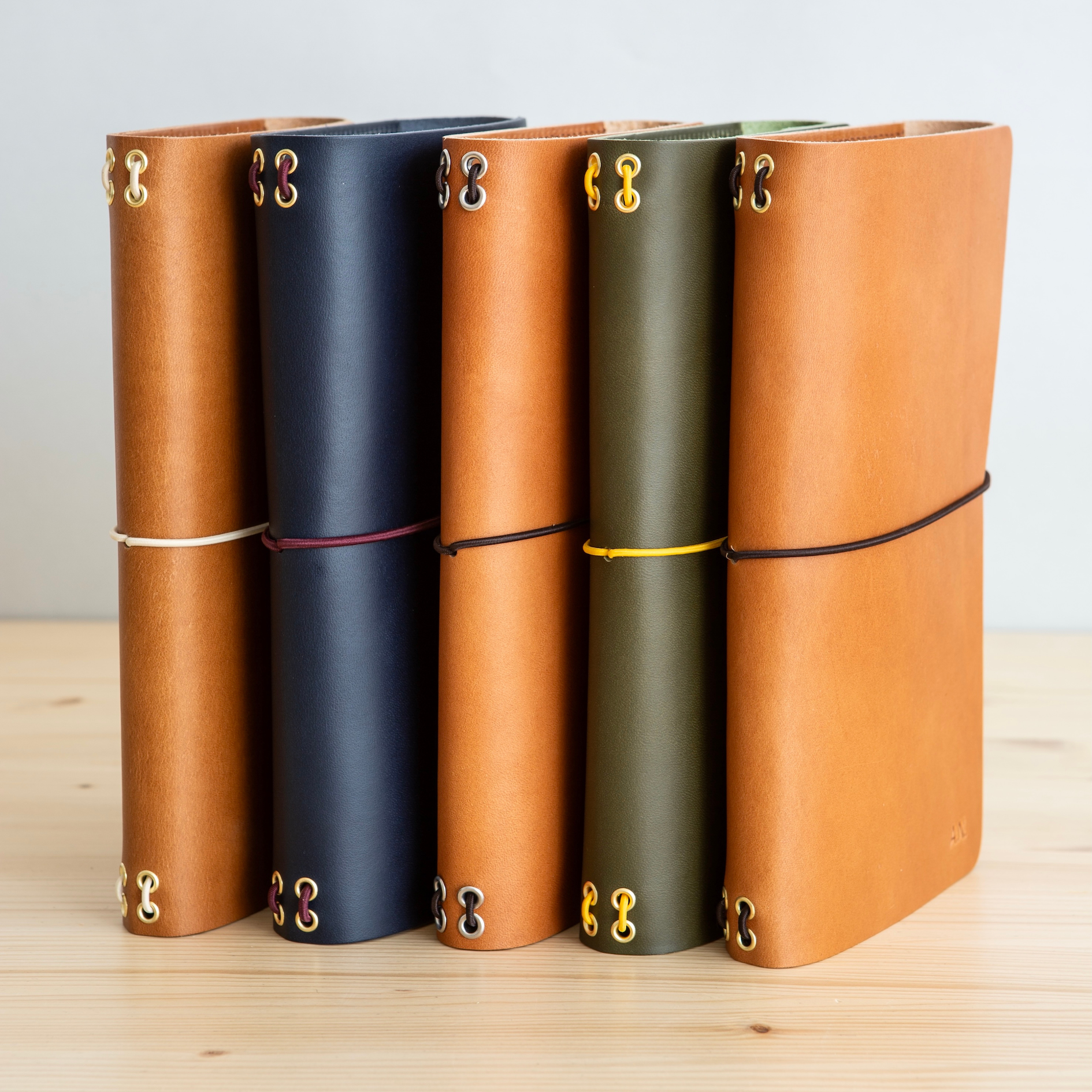 Trifold Leather Journal CARRY ALL/ Olive Green