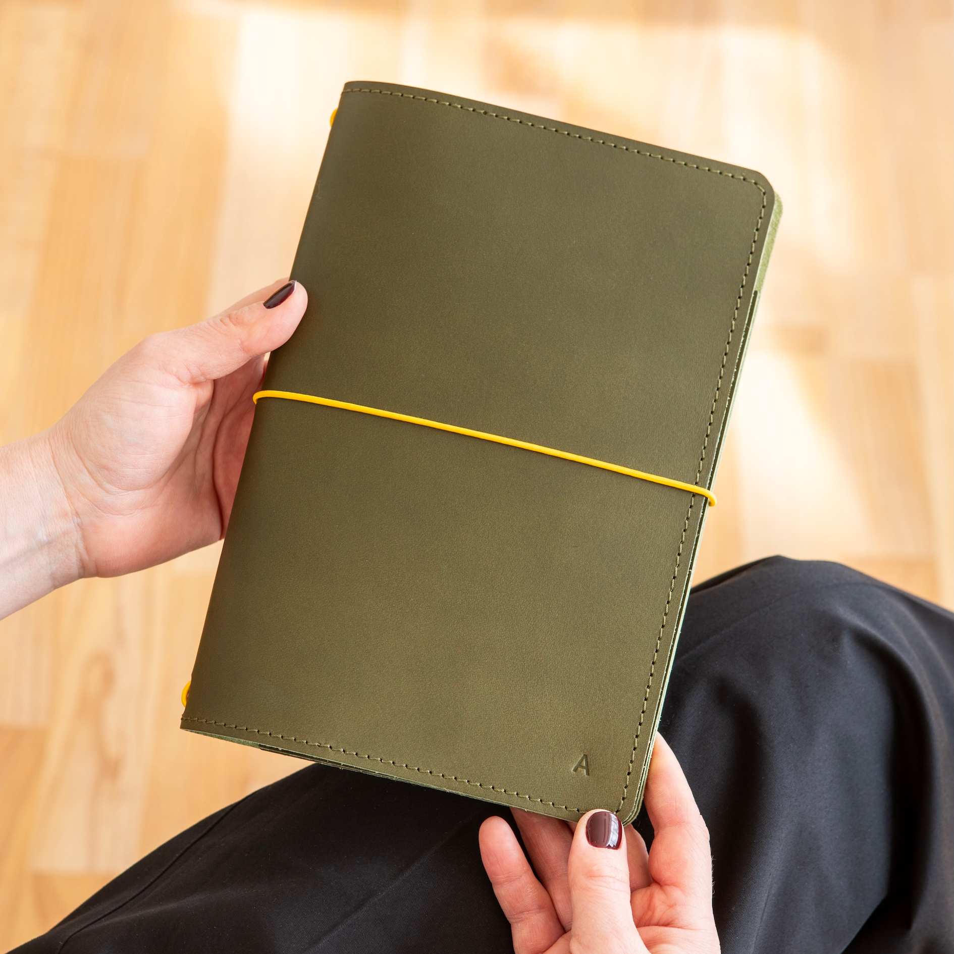 Travellers Journal Cover CARRY MORE/ Olive Green