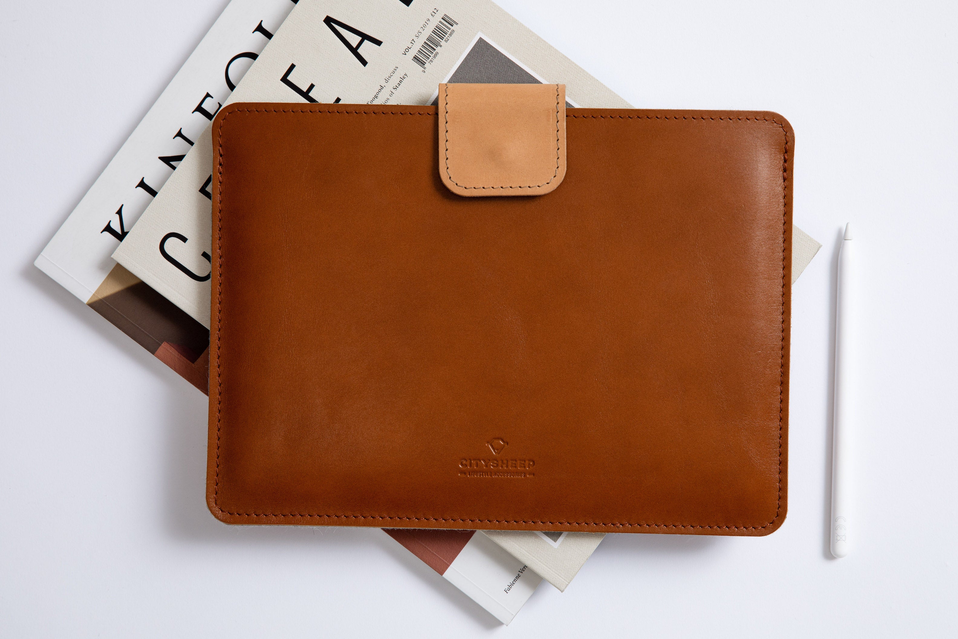 Luxury Leather MacBook Sleeve made from Italian Vegetable tanned leather