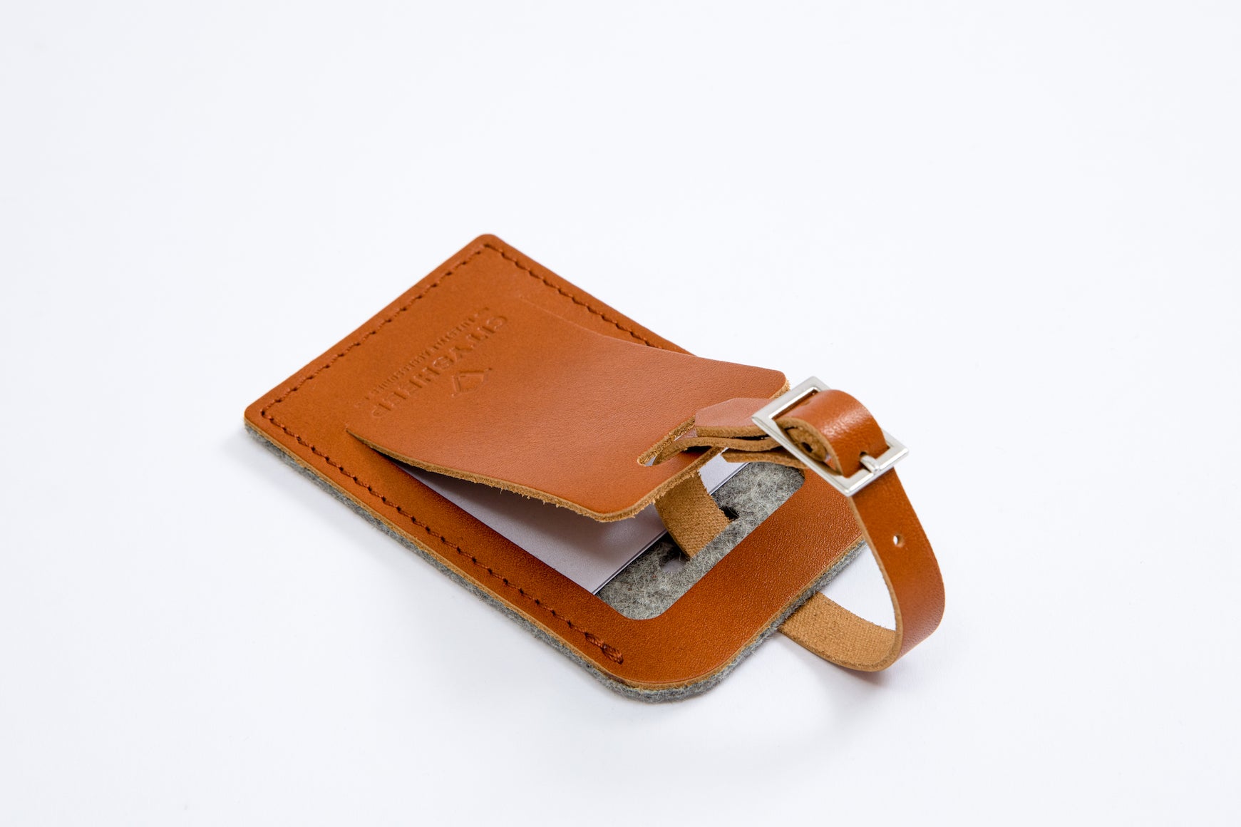 Leather luggage tag strong, durable, made to last